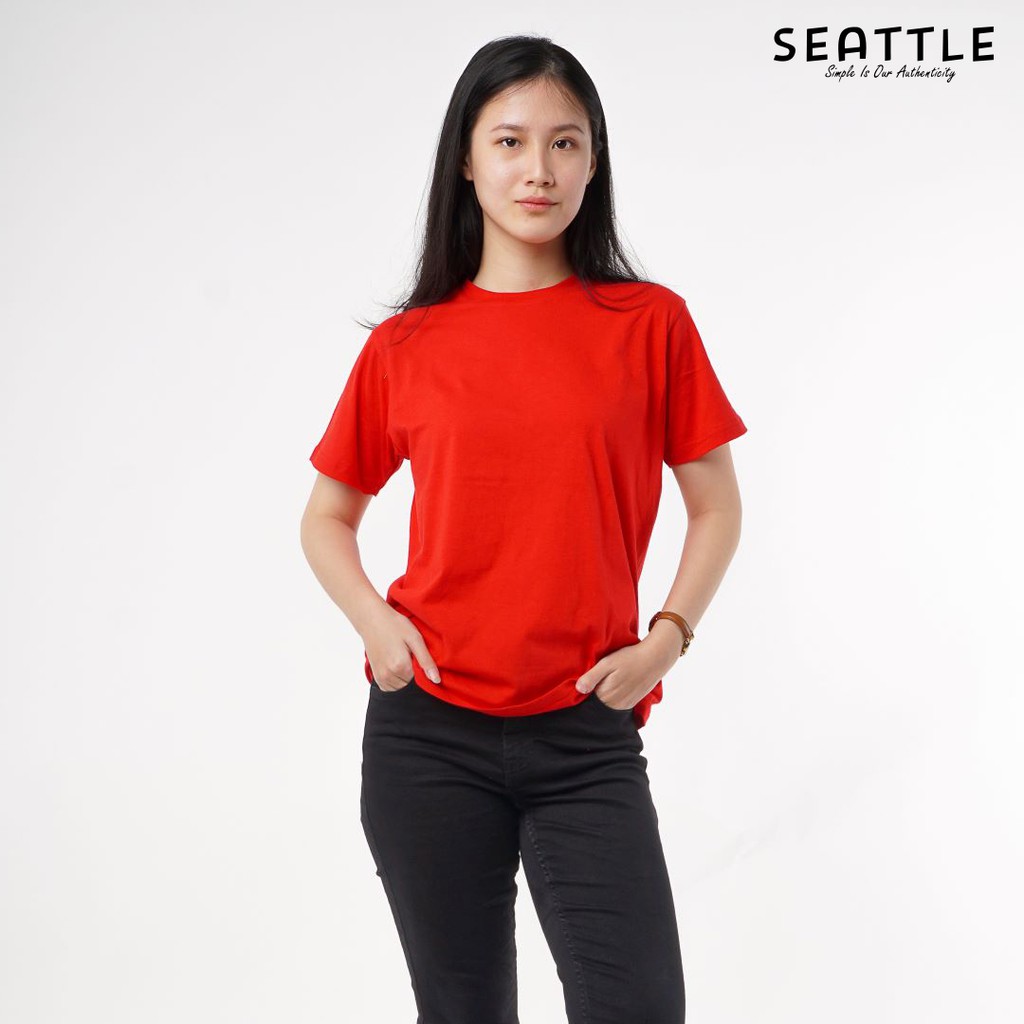 Jual Seattle Kaos Polos Soft Cotton Combed 30s Tanpa Jahitan Samping