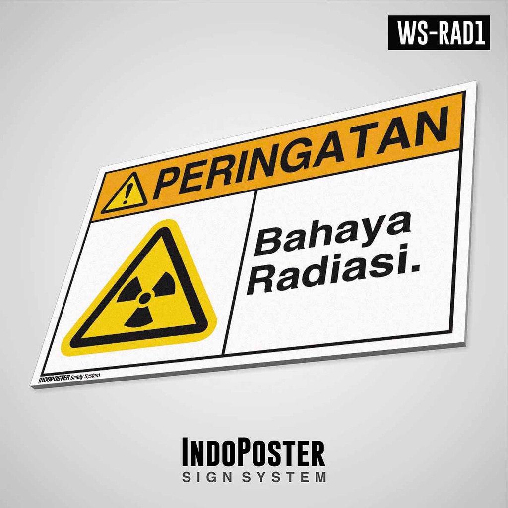 Jual Safety Sign Rambu K Pvc Ansi Peringatan Bahaya Radiasi M X Cm