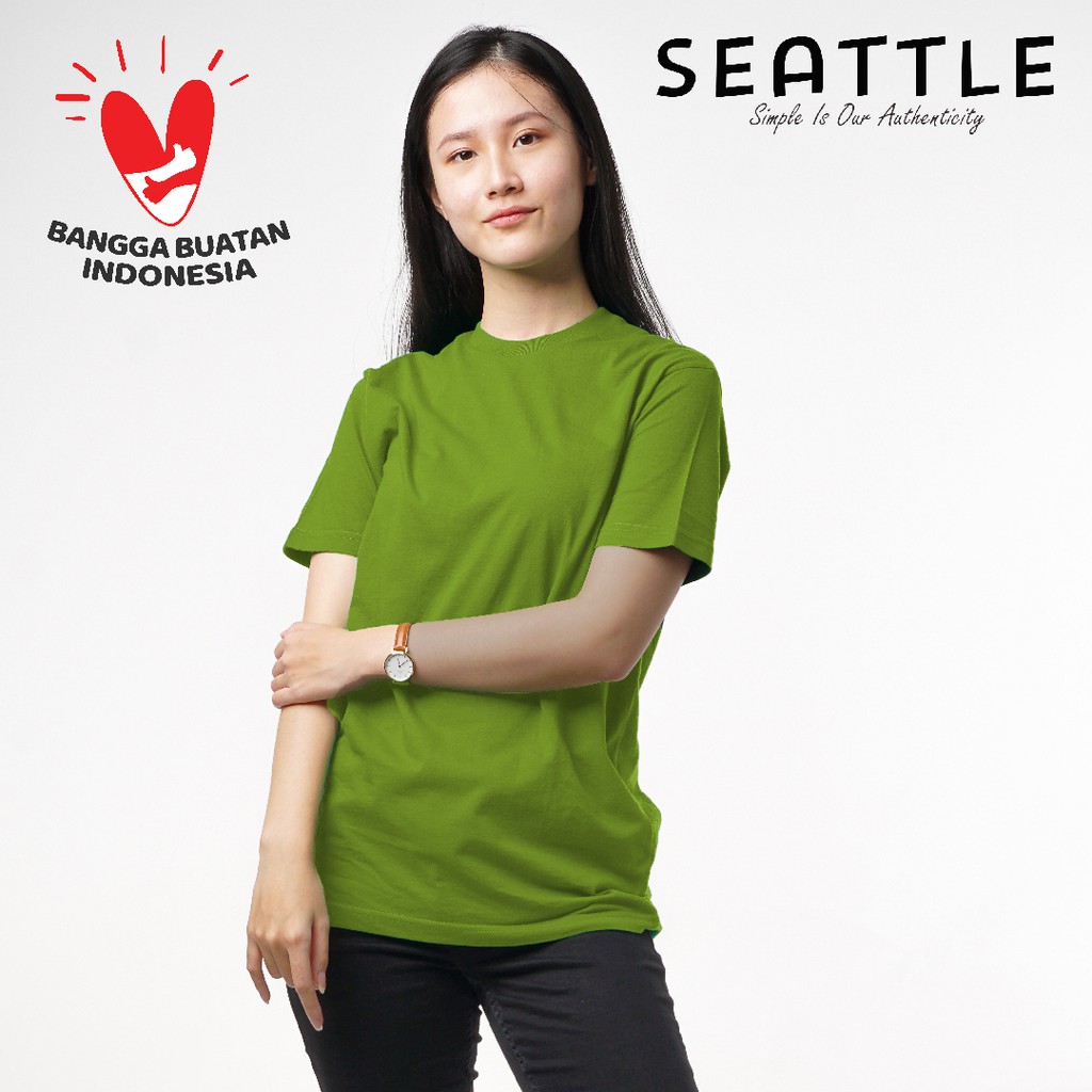 Jual Seattle Kaos Polos Soft Cotton Combed S Hijau Matcha Shopee