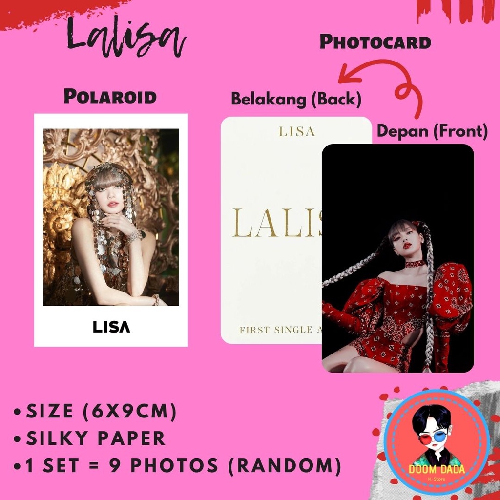 Jual PAKET POLAROID ROSE ALBUM ON THE GROUND POLAROID BLACKPINK LISA