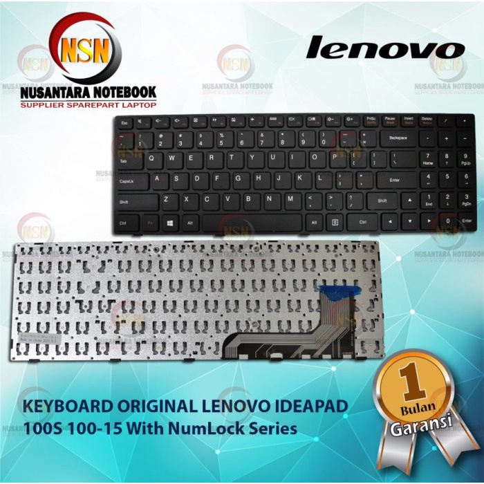 Jual Keyboard Original Lenovo IdeaPad 100S 100 15 With NumLock Series