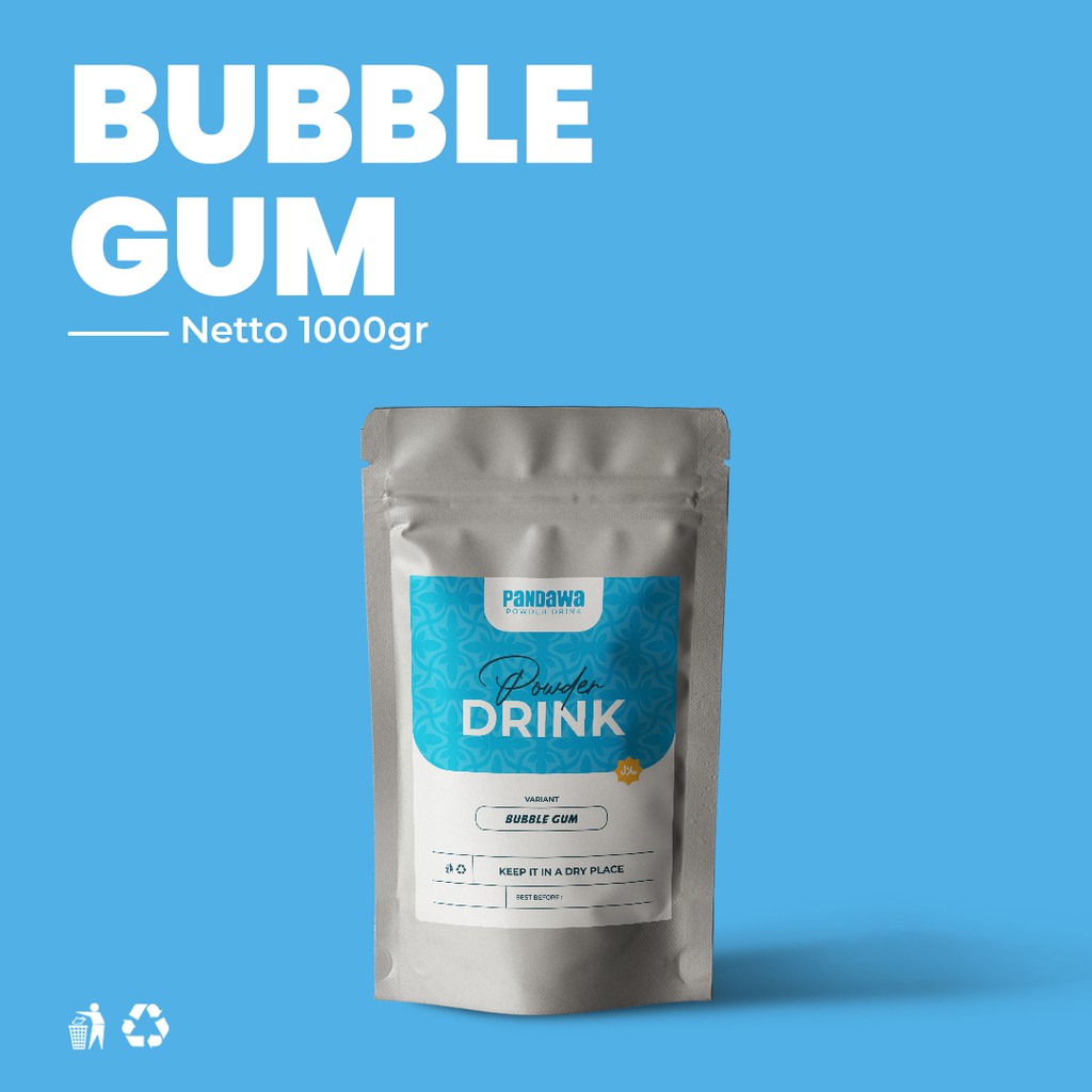 Jual Bubuk Minuman Bubble Gum 1 KG Premium Serbuk Minuman Powder