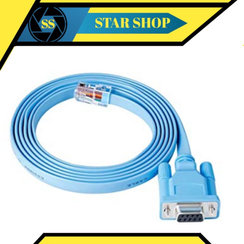 Jual Kabel Console Serial RJ45 Cisco Cable Rs232 DB9 To RJ45 Shopee