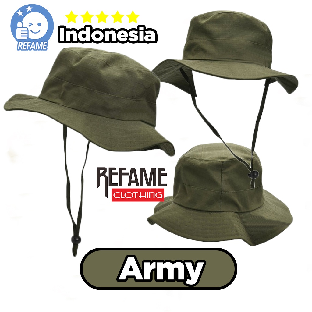 Jual Topi Gunung Rimba Tali Hiking Hutan Camping Hat Tali Hitam Cream