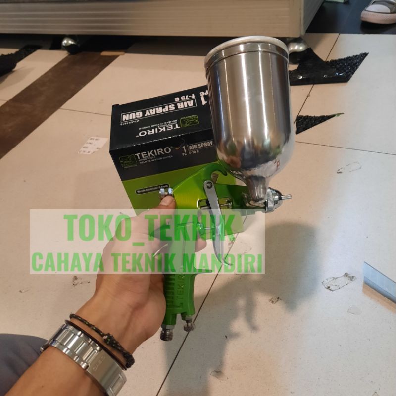 Jual TEKIRO AT AS1616 Spray Gun TEKIRO F75G Semprotan Cat Tabung Atas