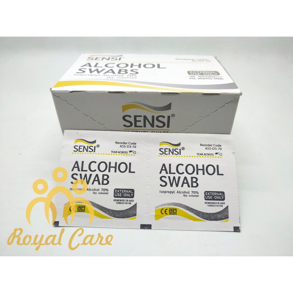 Jual Sensi Alcohol Swabs Isopropyl Alcohol Isi Pcs Shopee