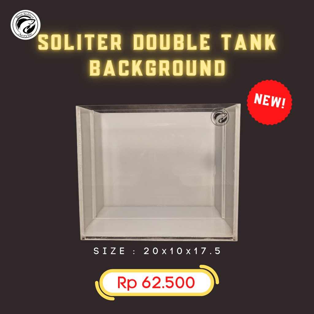 Jual Soliter Akrilik Akrilik Cupang Selfie Soliter Double Tank