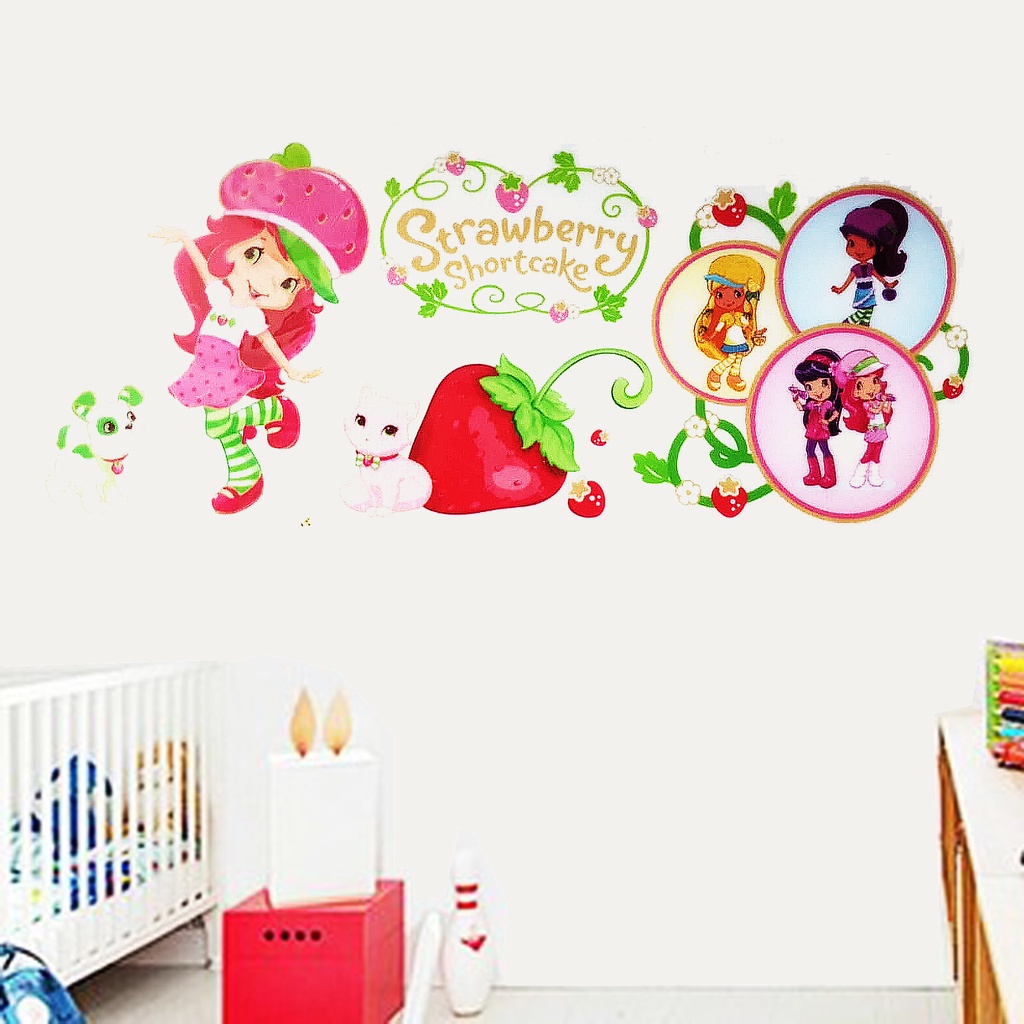 Jual AURA Wallsticker Strawberry Shortcake Stiker Dinding