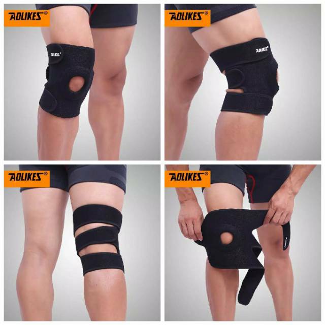 Jual Original Kneepad Aolikes 3 Strap Adjustable Aolikes Pelindung