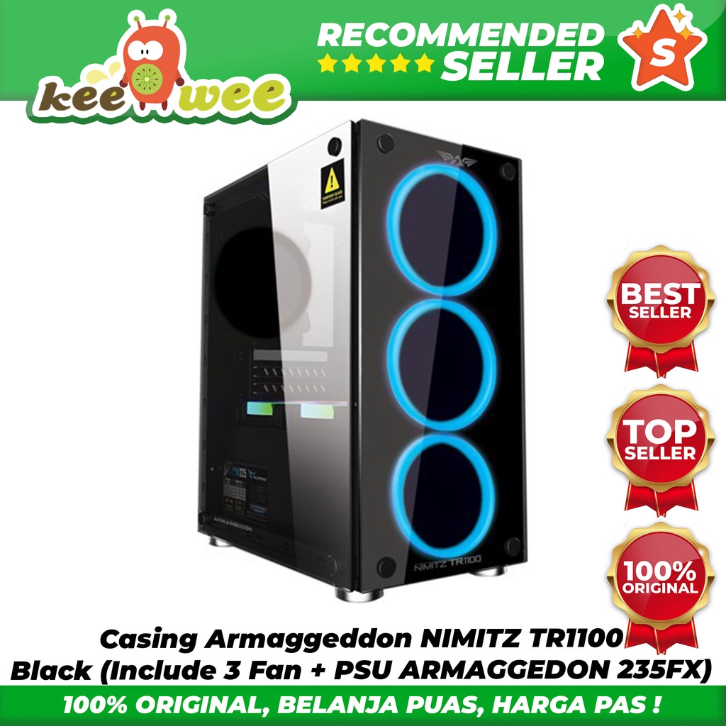 Jual Casing Armaggeddon NIMITZ TR1100 Black Include 3 Fan PSU