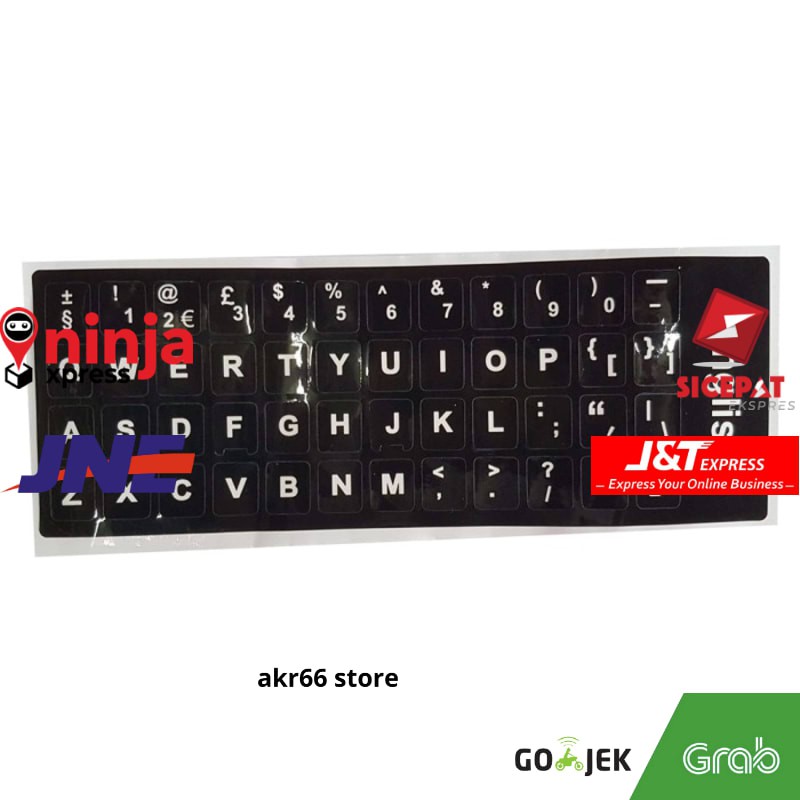 Jual Stiker Keyboard Huruf Standar Inggris Qwerty Sticker For