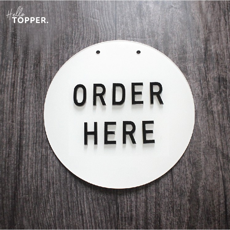 Jual Order Here Sign Board Akrilik Timbul Shopee Indonesia