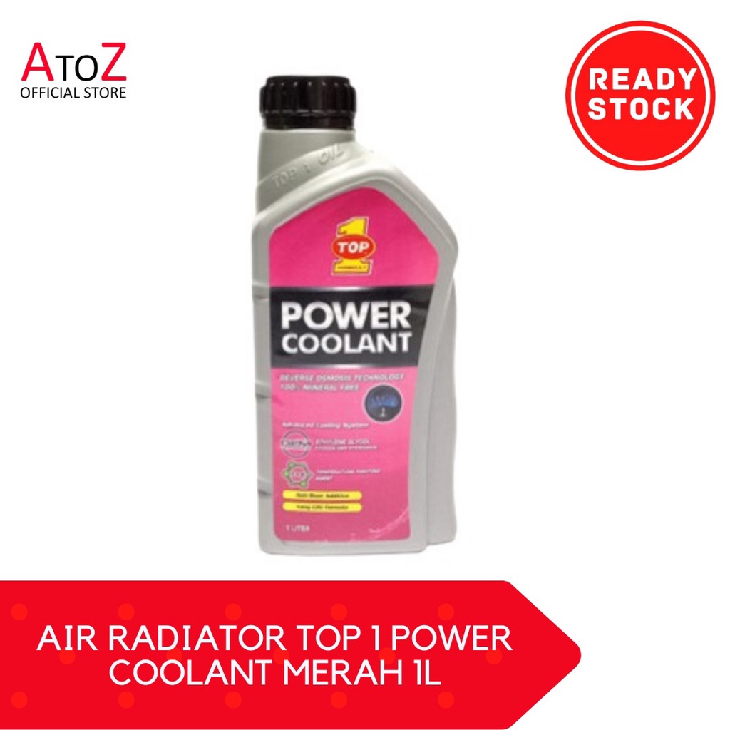 Jual AIR RADIATOR TOP 1 POWER COOLANT MERAH 1L Cairan Radiator