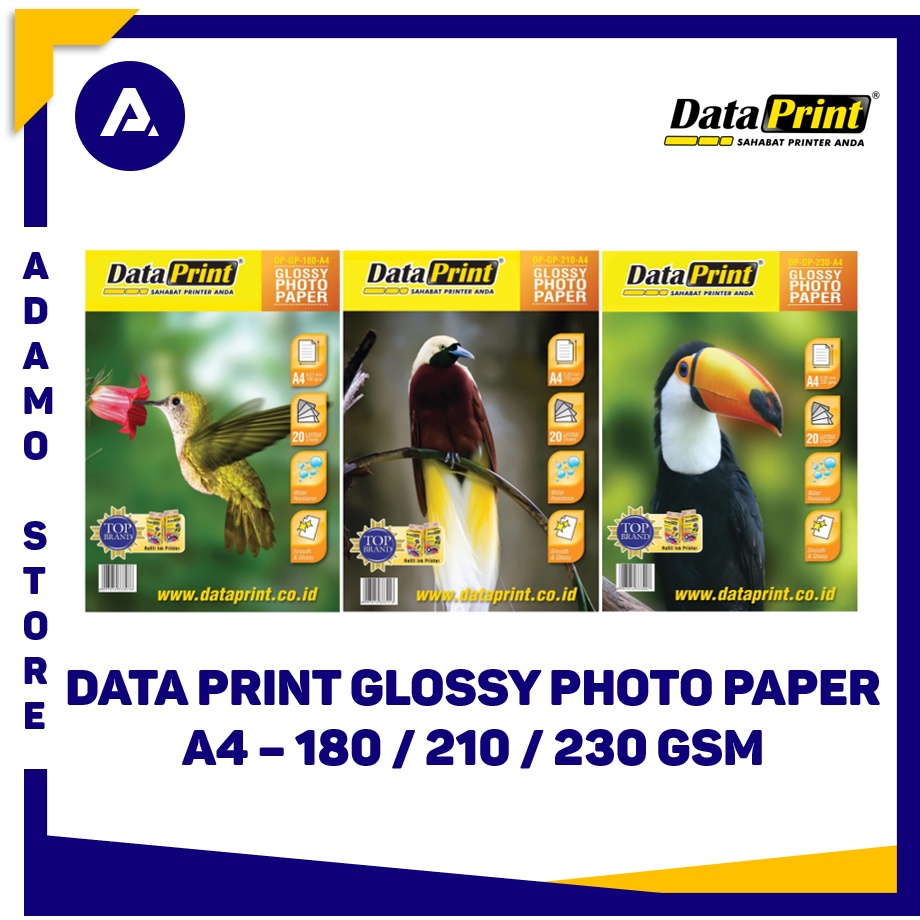 Jual Kertas Foto A4 Data Print Glossy Photo Paper A4 180 210 230 Gsm