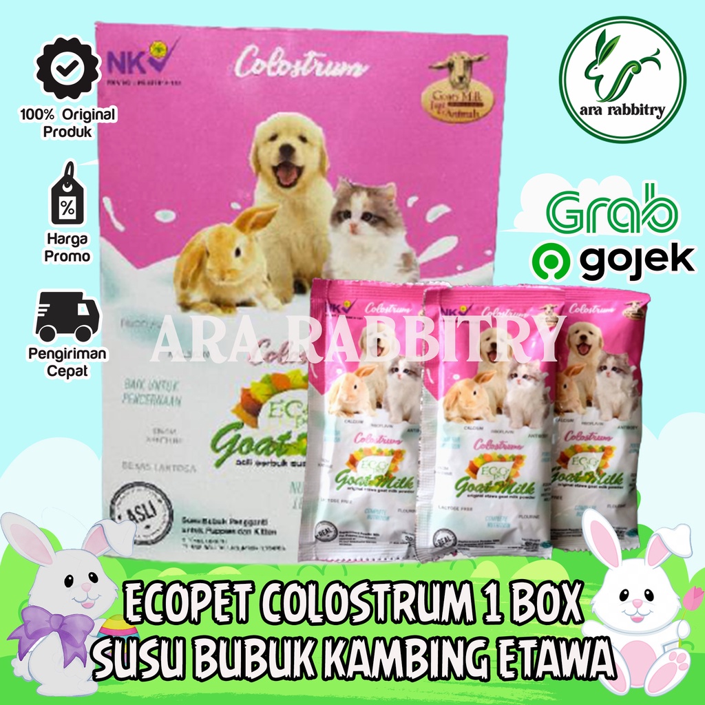 Jual Susu Kucing Kelinci Ecopet Colostrum Goat Milk Box Isi