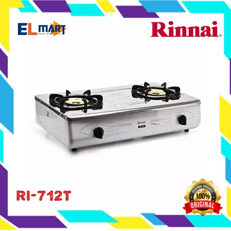 Jual Rinnai Kompor Gas Turbo 2 Tungku RI 712T RI712T 712 Grande