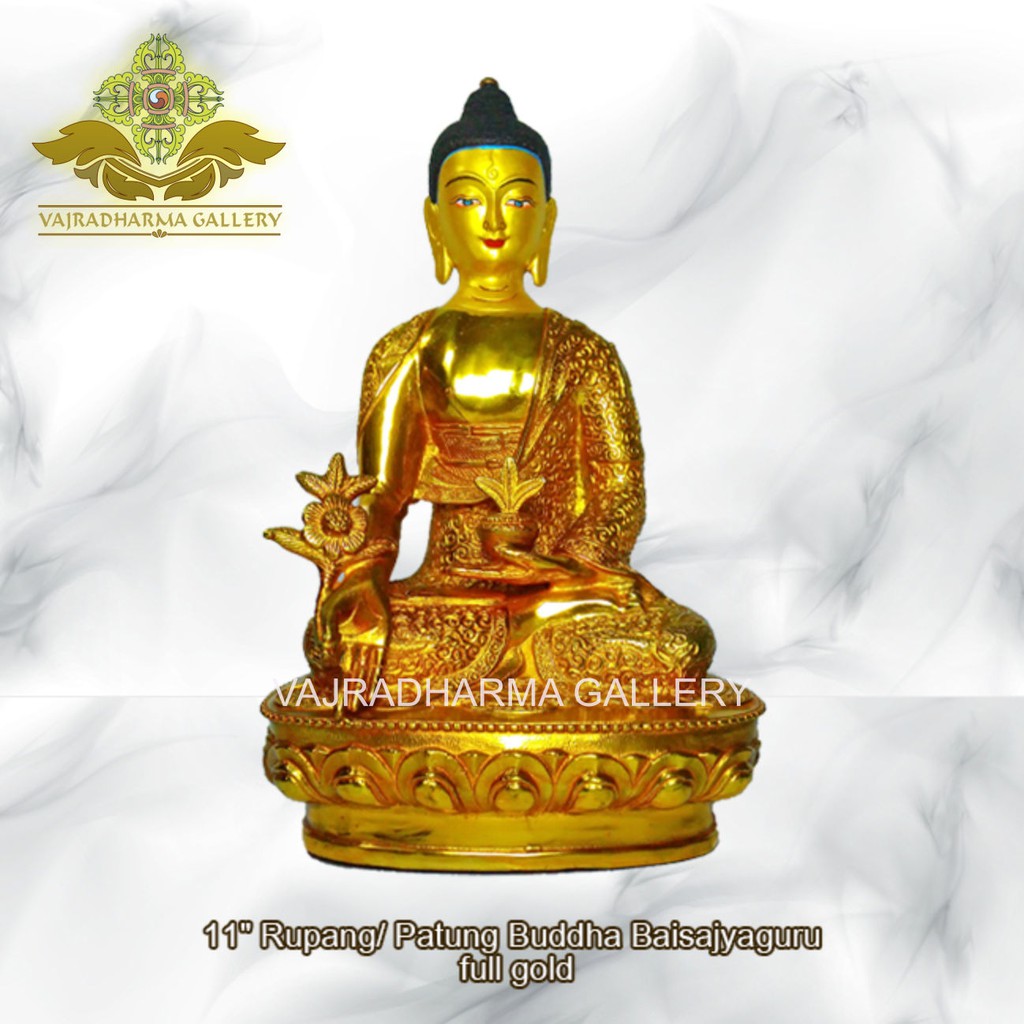 Jual Patung Rupang Arca Logam Buddha 11 Inch Dan 11 5 Inch Full Gold