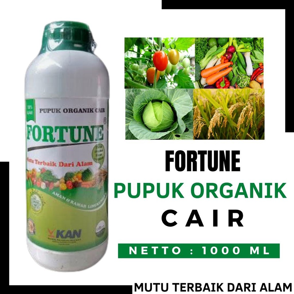 Jual FORTUNE Pupuk Cair Penambah Bobot Padi Dan Anti Hama Tikus 1 Liter