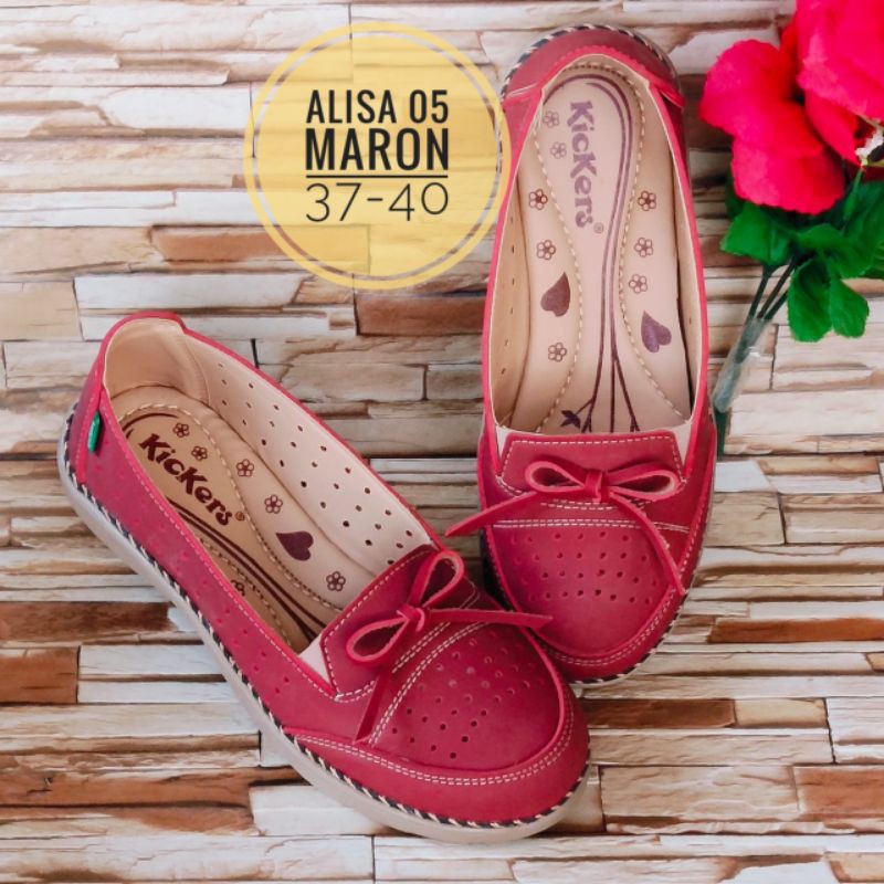 Jual Sepatu Kickers Alisa Flatshoes Cewek Empuk Shopee Indonesia