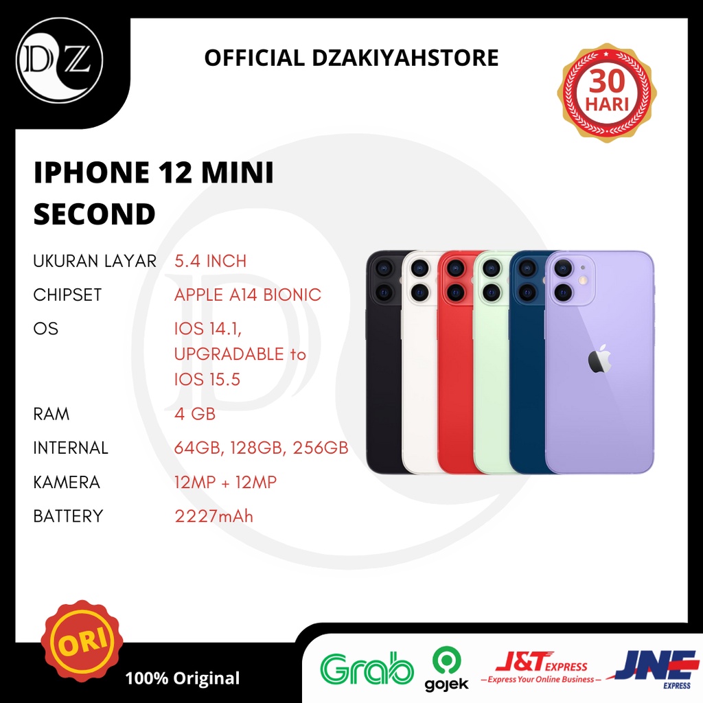 Jual IPHONE 12 Mini 2ND ORIGINAL 64GB 256GB 512GB ALL OPERATOR