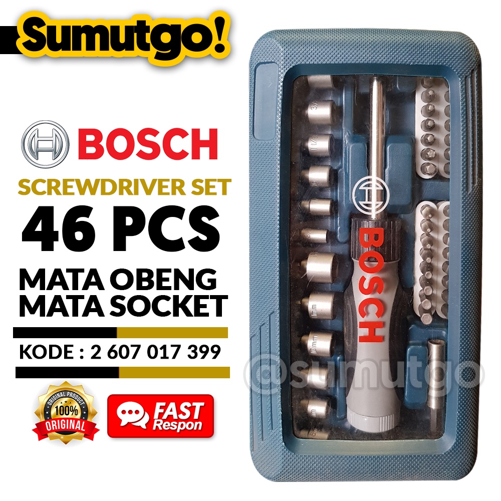 Jual 46 Pcs Set Mata Obeng Bosch 46Pcs Set Screwdriver Mata Obeng