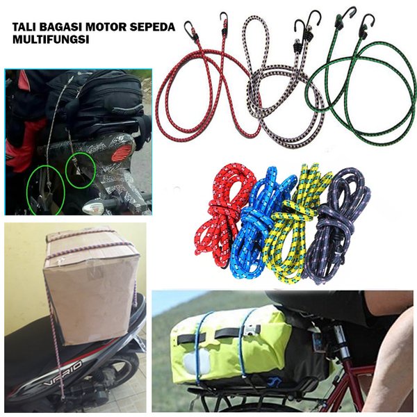 Jual Tali Bagasi Motor Sepeda Elastis Sabuk Pengait Pengikat Barang