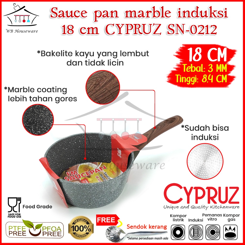 Jual Panci Penggorengan Marble Induksi Cm Sauce Pan Cypruz Sn