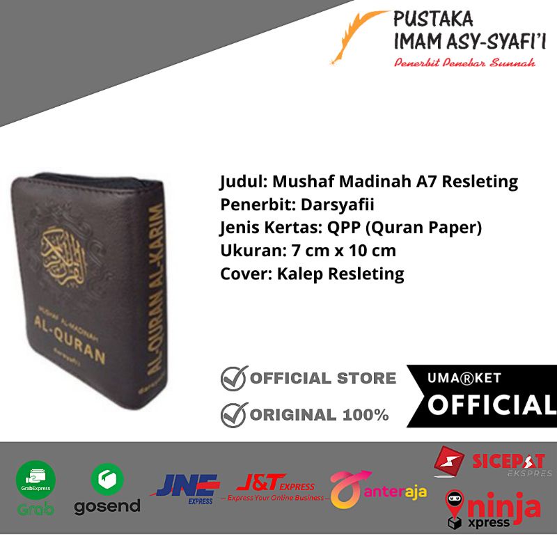 Jual Mushaf Madinah A7 Resleting Al Quran Non Terjemahan Rasm Utsmani