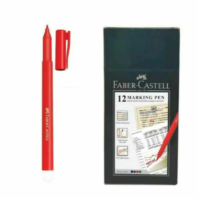 Jual Faber Castell Marking Pen New Combine Red Ink Spidol Kecil Faber