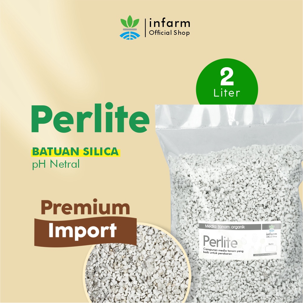 Jual INFARM Media Tanam Hidroponik Perlite 2 Liter Premium Import