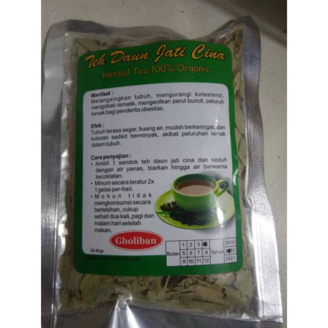 Jual Teh Daun Jati Cina Seduh Teh Pelangsing Gholiban Gr Herbal