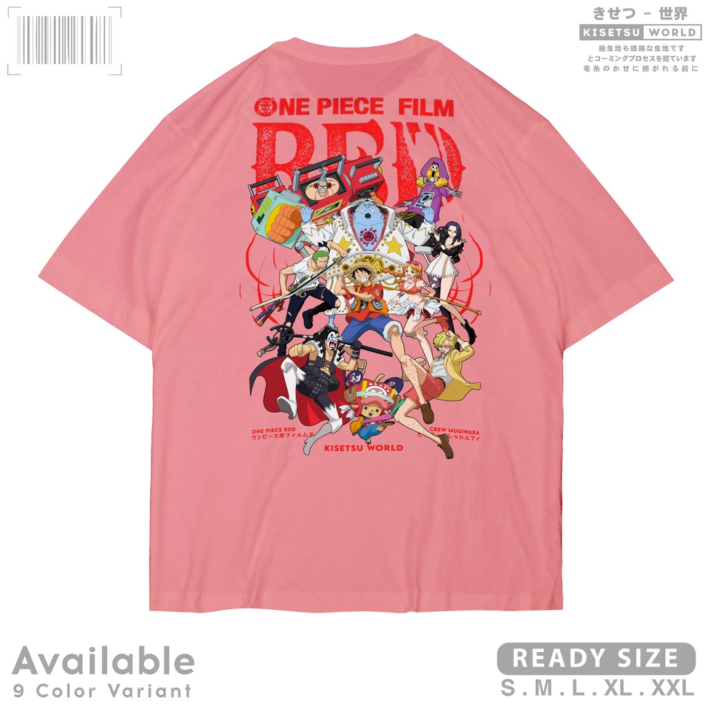 Jual Kaos Anime ONE PIECE RED FILM CREW MUGIWARA Baju Distro Manga