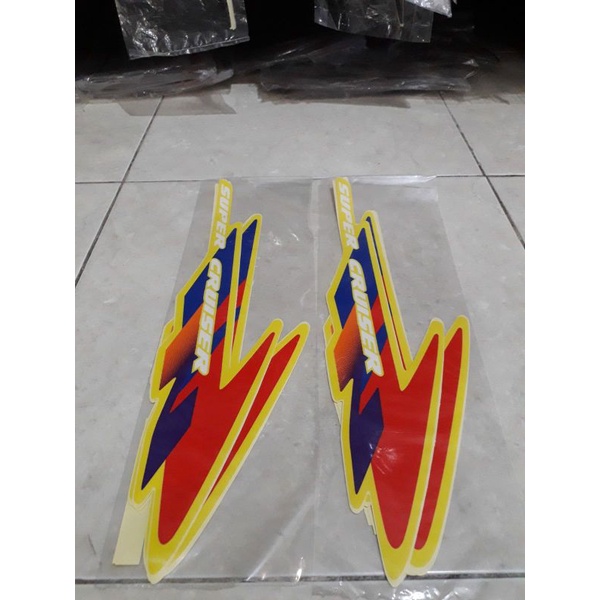 Jual STRIPING STIKER LIS BODY MOTOR HONDA TIGER TILAS 1997 KUNING