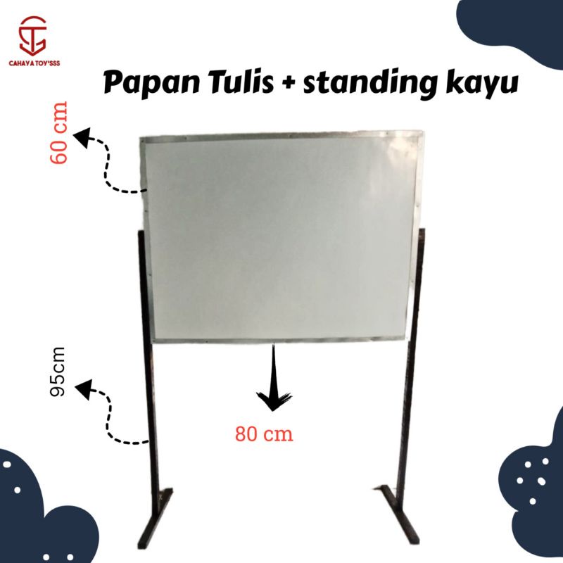 Jual Papan Tulis Whiteboard Standing Kayu Termurah Shopee Indonesia