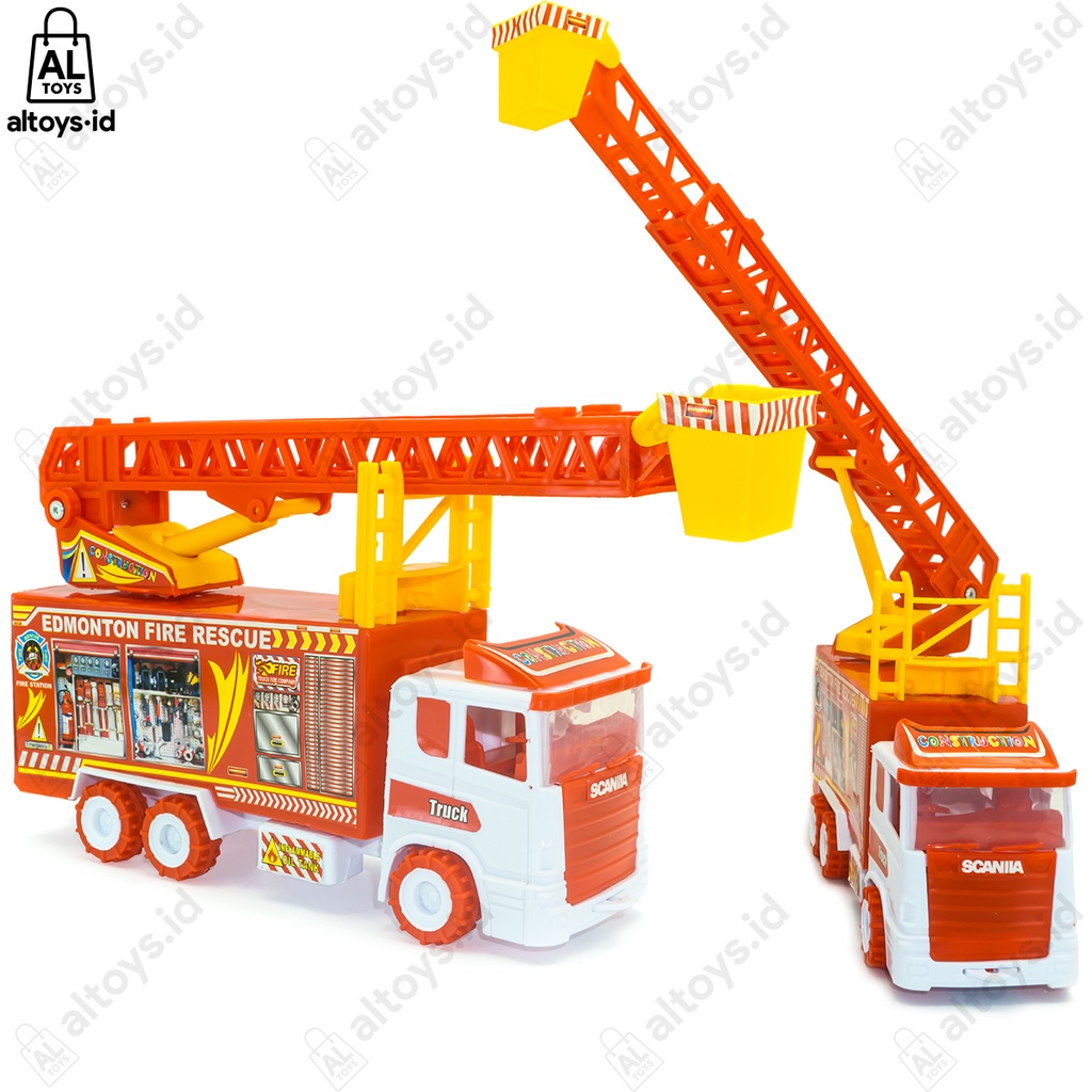 Jual Mainan Mobil Truck Crane Pemadam Kebakaran Fire Rescue ST2032