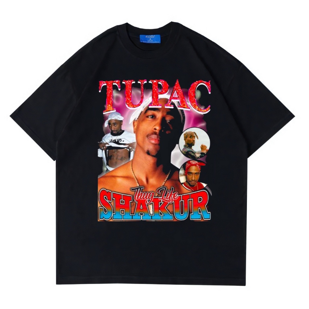 Jual Psycho Crucify Tupac Shakur Thug Life Oversized T Shirt Stone