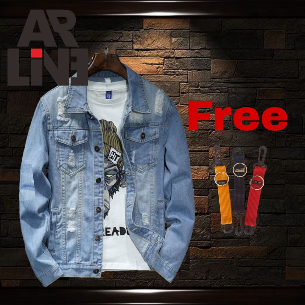 Jual Jeket Sobek Murah Jeans Denim Pria Jaket Robek Cowok Keren