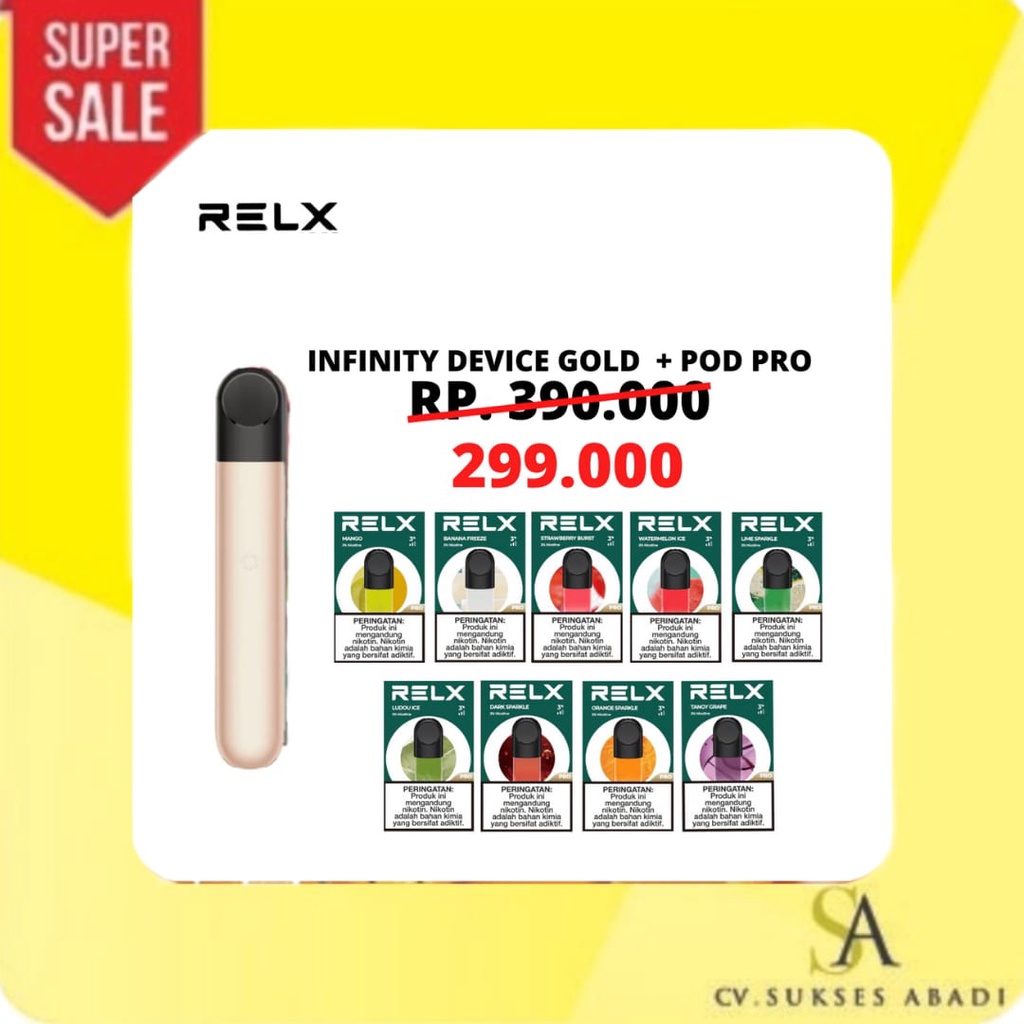 Jual RELX Infinity Solid Bundle Device Pod Isi 1 Pcs Shopee Indonesia