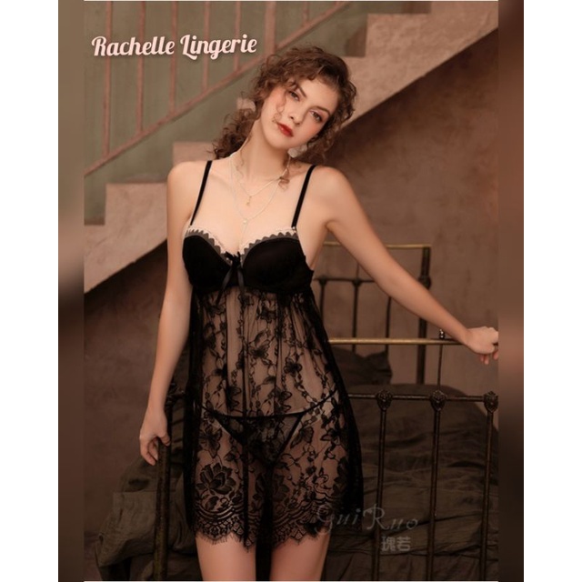 Jual Rachelle Lingerie Babydoll Cup Bra Baju Tidur Sexy Dress Big