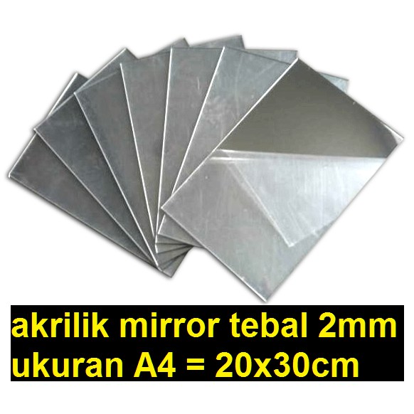 Jual Acrylic Mirror Silver Akrilik Kaca Cermin Bahan Material