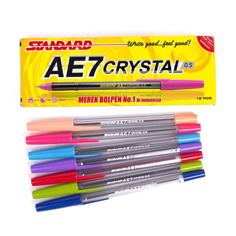 Jual PULPEN STANDARD AE7 CRYSTAL 0 5 Pena Ballpoint Pulpen Standard AE