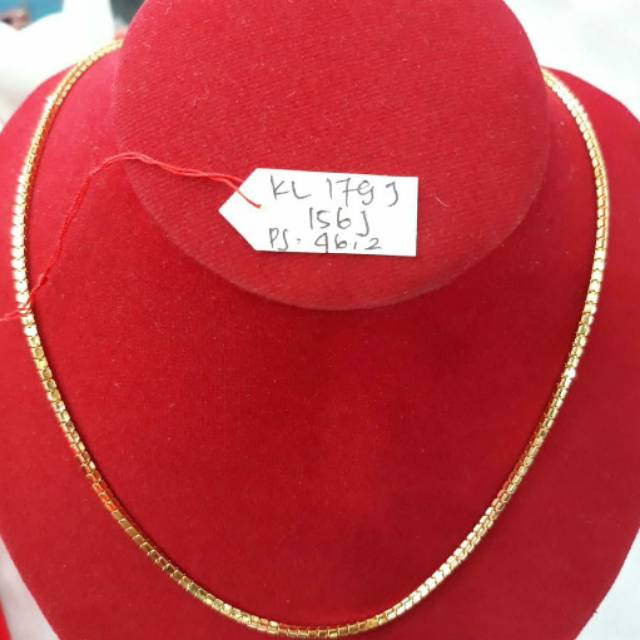 Jual KL179j156j Kalung Emas Kuning Asli Model Mianta Perhiasan Simple