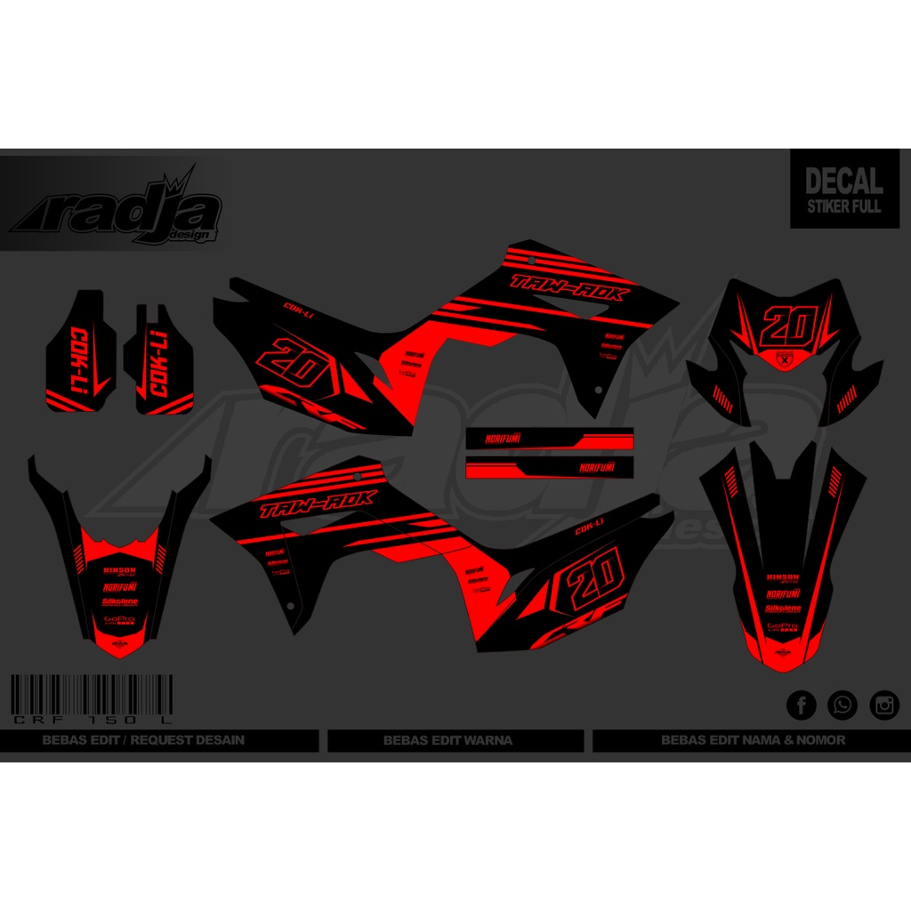 Jual Decal Sticker Crf L Dekal Stiker Fullbody