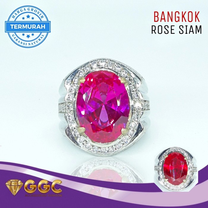 Jual CINCIN BATU ROSE RED SIAM BANGKOK ORIGINAL Shopee Indonesia