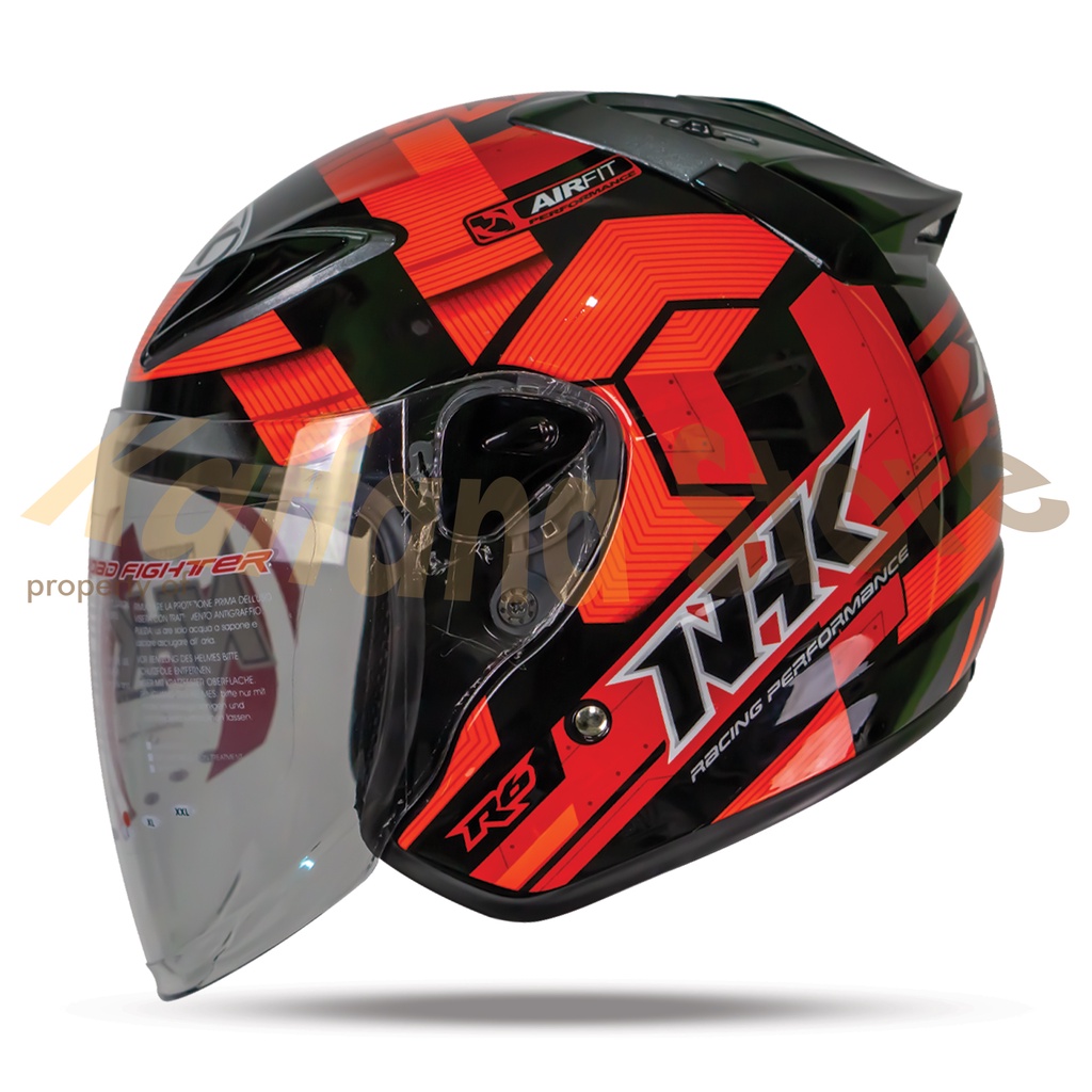 Jual Helm Nhk R Cube Black Orange Original Shopee Indonesia