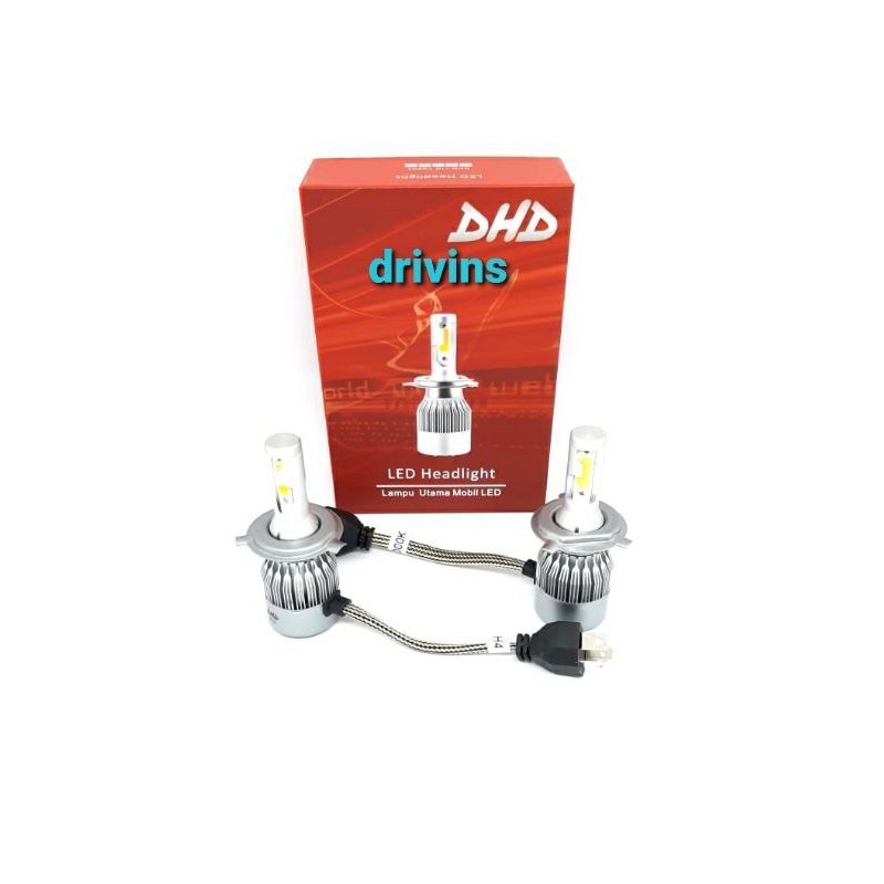 Jual LAMPU UTAMA HEADLAMP LED DHD H4 6000K Shopee Indonesia