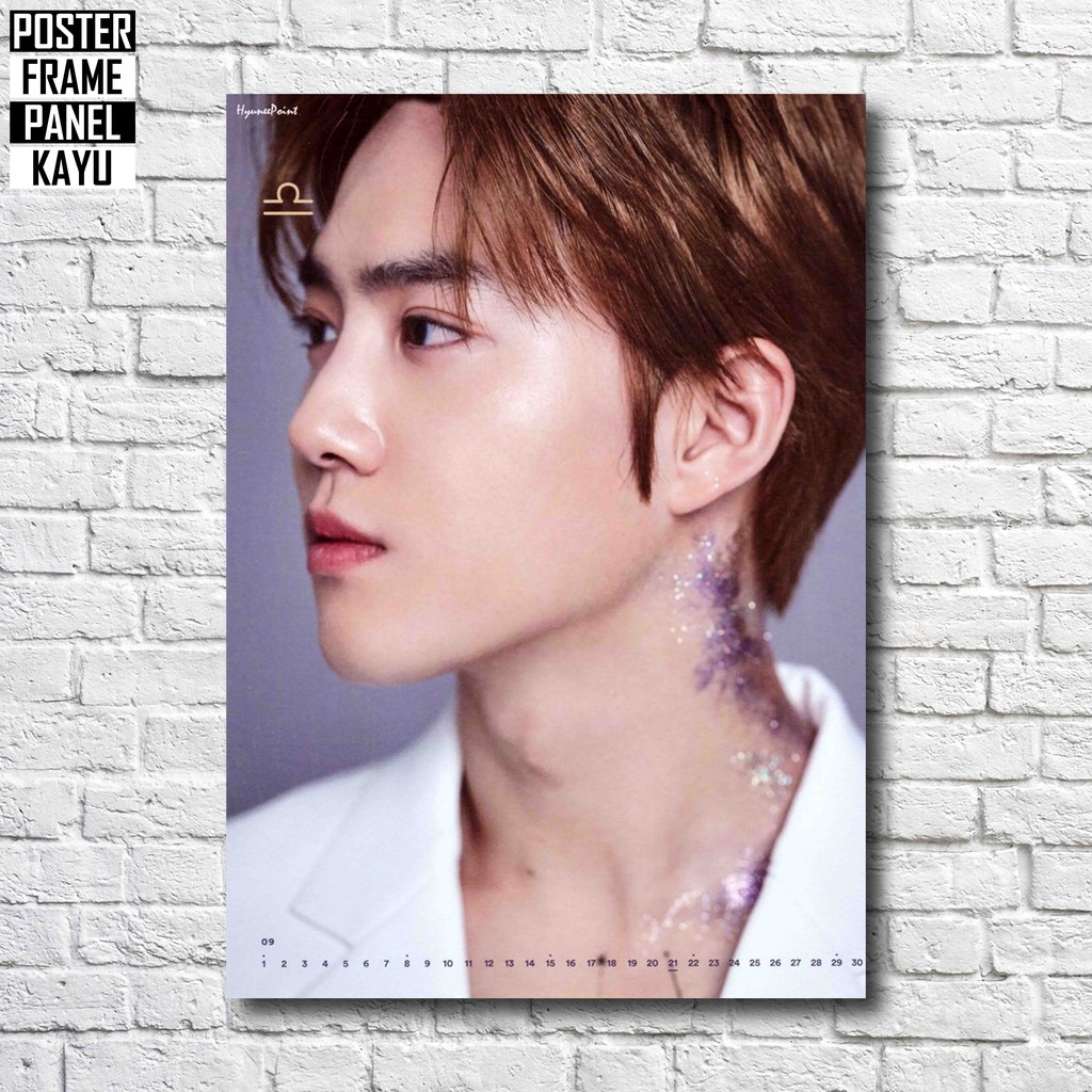 Jual Poster EXO Suho Seasons Greetings 2019 Frame Kayu Solid A4 SHO002