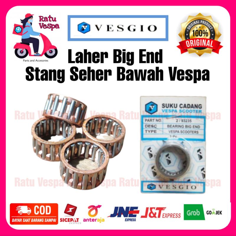 Jual Laher Bambu Bearing Big End Stang Seher Bagian Bawah VESGIO