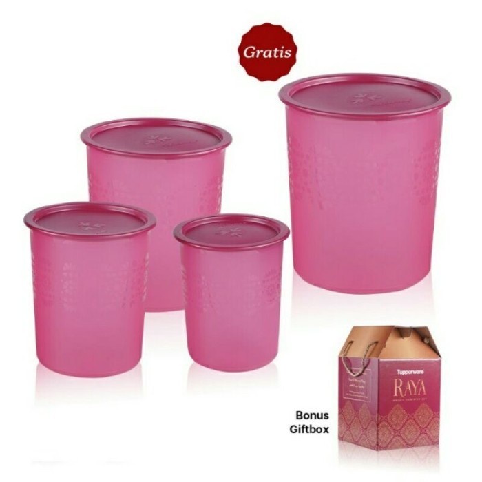 Jual TUPPERWARE Mosaic Canister Set Toples Kue Lebaran A08 Shopee