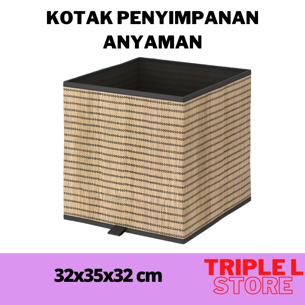 Jual Kotak Keranjang Penyimpanan Storage Box Serbaguna Anyaman Rotan